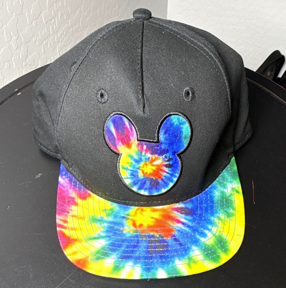 Neff Disney Mickey Mouse Tie-Dye Snapback Hat Black/Multicolor OS